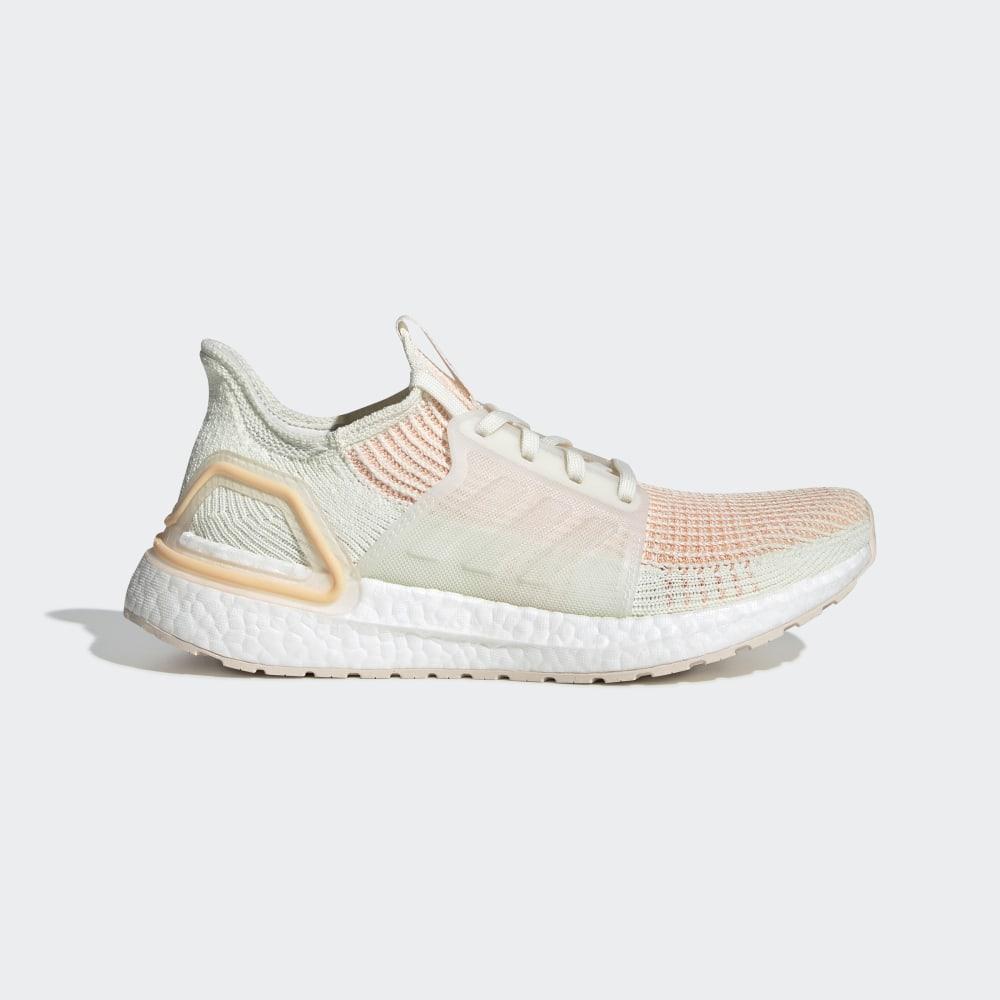 Adidas Women's Ultraboost 19 Running Shoes White/Orange Ireland F34073